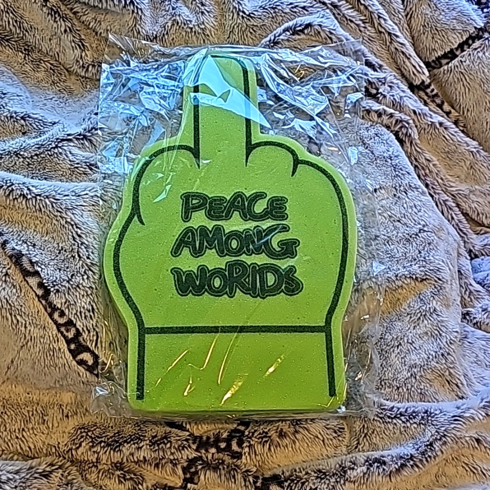 RARE PROMO Peace Among Worlds Foam Finger | Rick and Morty / Adult Swim